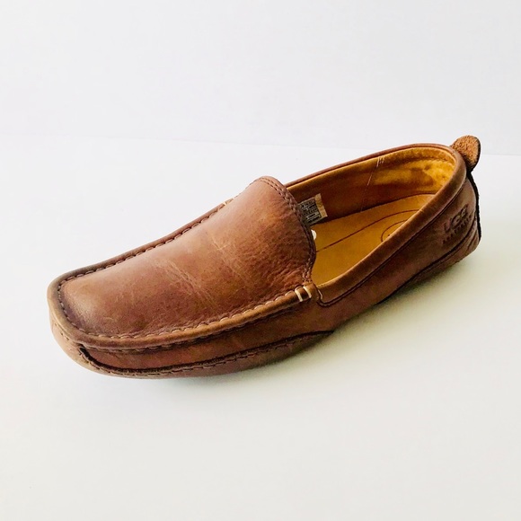 UGG Other - UGG Men’s Brown Leather Drivers Shoes Loafers 10